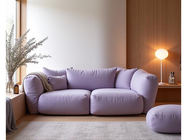ラベンダーシリーズのリラックスできるソファとアームチェア